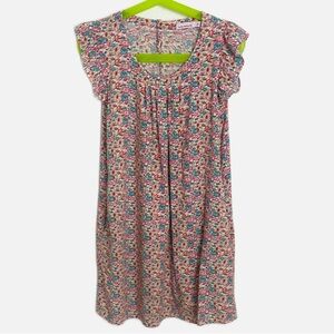 Lucky Wang NYC floral flutter sleeve dress 6